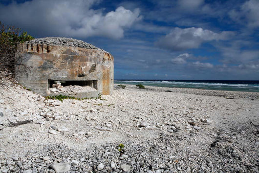 Crumbling Bunker Serves as Wall Decal