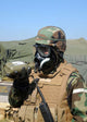 Soldier Drinks Water from Wall Decal