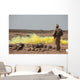 Marines Provide Security While Wall Decal
