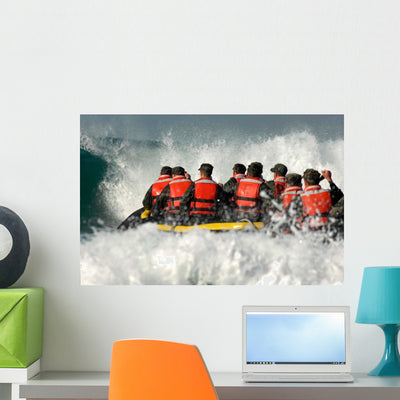 Basic Underwater Demolition Seal Wall Decal Design 4 shown on a wall