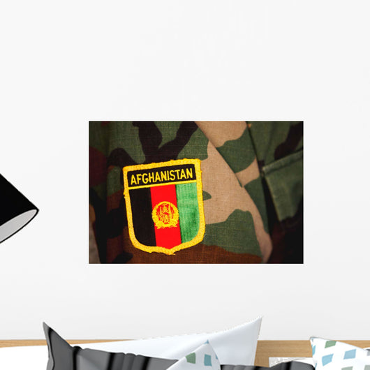 Close-up Patch Sewn onto Wall Decal