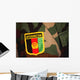 Close-up Patch Sewn onto Wall Decal
