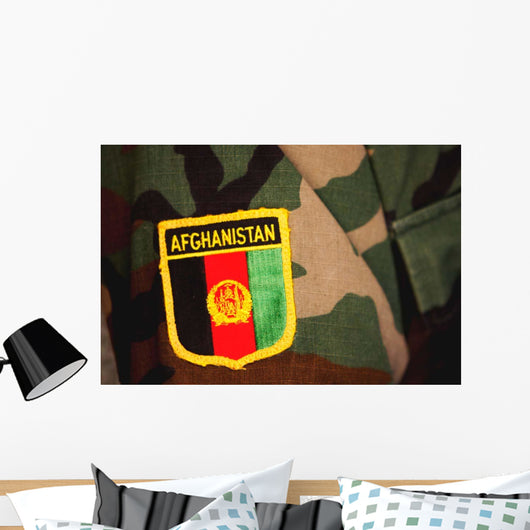 Close-up Patch Sewn onto Wall Decal