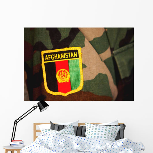 Close-up Patch Sewn onto Wall Decal