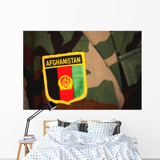 Close-up Patch Sewn onto Wall Decal