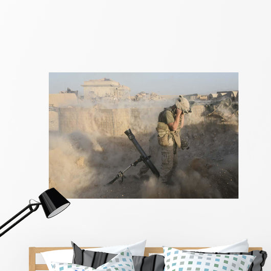Us Marine Fires Mortar Wall Decal Design 2