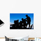 Silhouette Soldiers Operating Bgm-71 Wall Decal