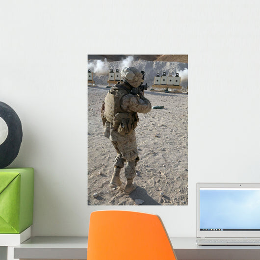 Soldier Engages His Target Wall Decal
