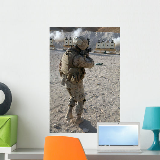Soldier Engages His Target Wall Decal