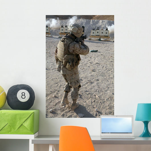 Soldier Engages His Target Wall Decal
