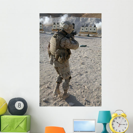 Soldier Engages His Target Wall Decal