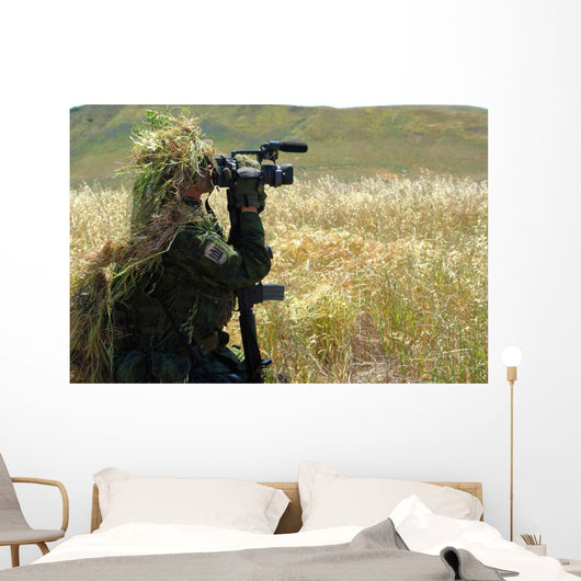 Combat Videographer Practices Evasion Wall Decal