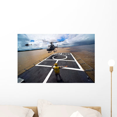 Brazilian Eurocopter Prepares to Wall Decal shown on a wall