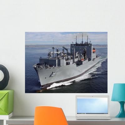 Military Sealift Command Dry Wall Decal Design 2 shown on a wall