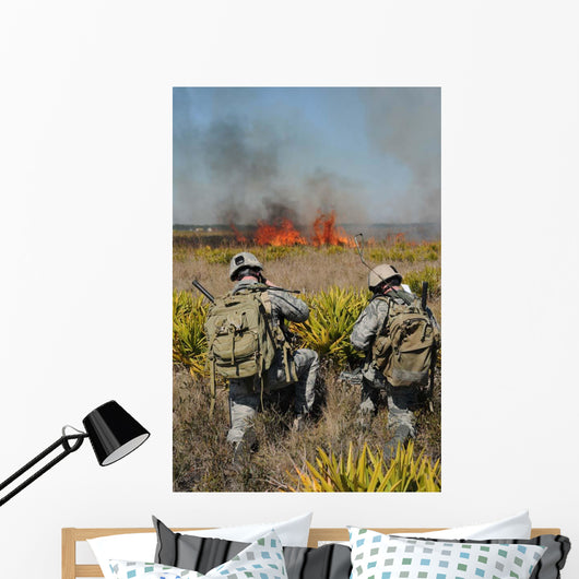 Soldiers Call Information during Wall Decal