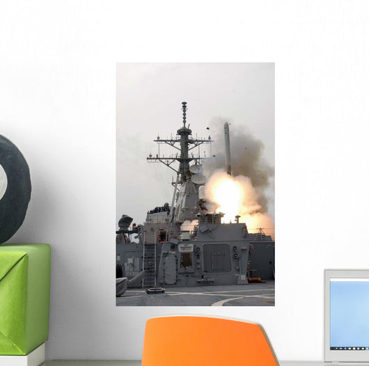 Tomahawk Missile Launch aboard Wall Decal Design 1