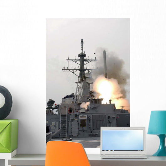 Tomahawk Missile Launch aboard Wall Decal Design 1