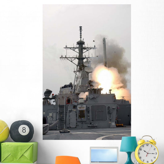 Tomahawk Missile Launch aboard Wall Decal Design 1