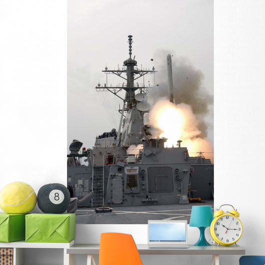 Tomahawk Missile Launch aboard Wall Decal Design 1