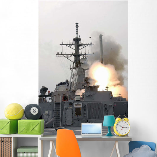 Tomahawk Missile Launch aboard Wall Decal Design 1