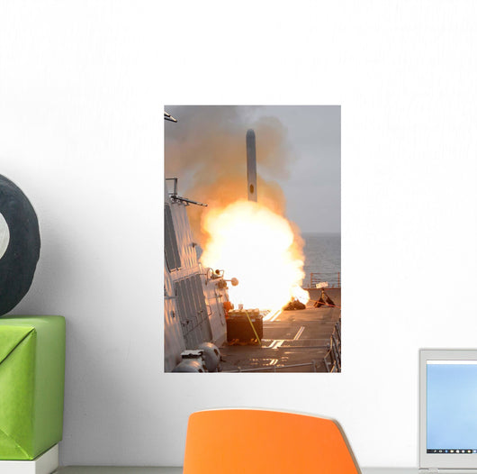 Tomahawk Missile Launch aboard Wall Decal Design 2