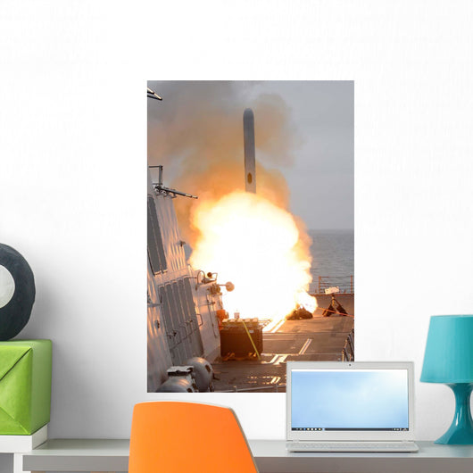 Tomahawk Missile Launch aboard Wall Decal Design 2