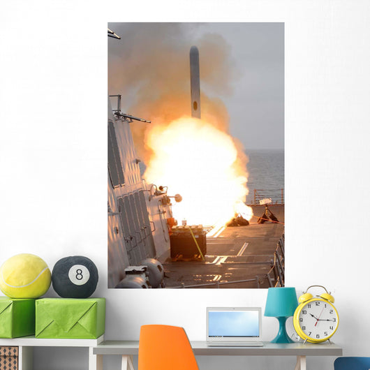 Tomahawk Missile Launch aboard Wall Decal Design 2