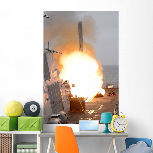 Tomahawk Missile Launch aboard Wall Decal Design 2