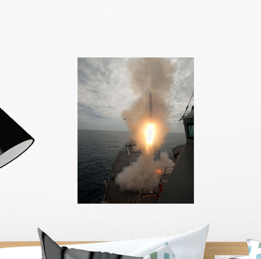 Tomahawk Missile Launch aboard Wall Decal Design 3