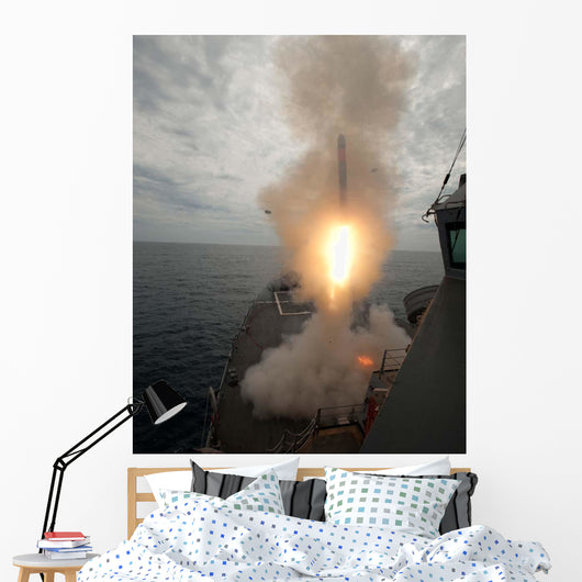 Tomahawk Missile Launch aboard Wall Decal Design 3