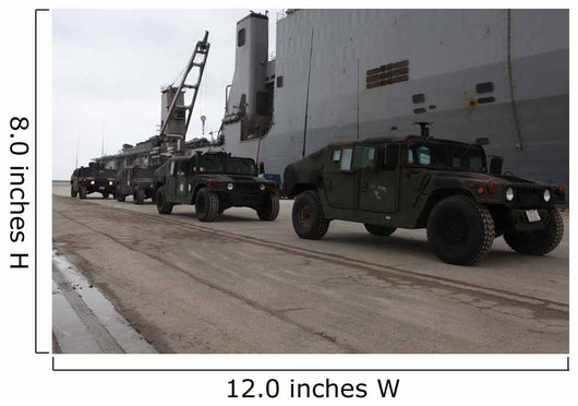 Humvees Depart Uss Harpers Wall Decal