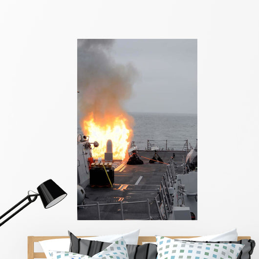 Tomahawk Missile Launch aboard Wall Decal Design 4