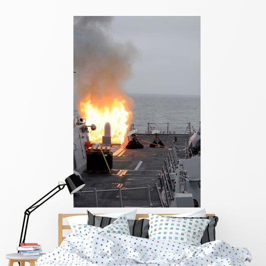 Tomahawk Missile Launch aboard Wall Decal Design 4