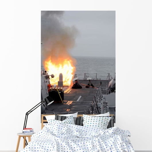 Tomahawk Missile Launch aboard Wall Decal Design 4