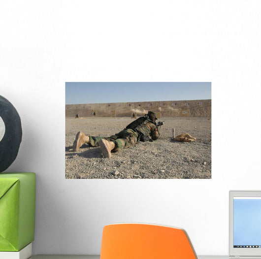 Afghan Commando Engages Training Wall Decal