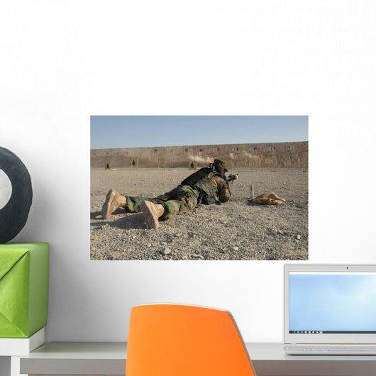 Afghan Commando Engages Training Wall Decal