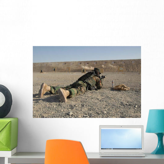 Afghan Commando Engages Training Wall Decal