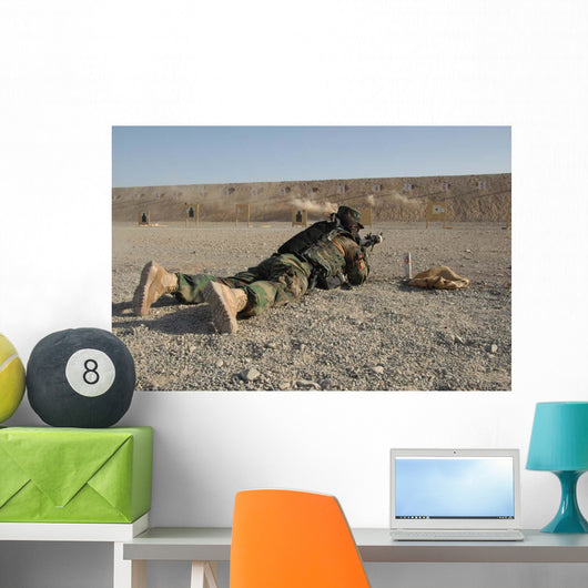Afghan Commando Engages Training Wall Decal