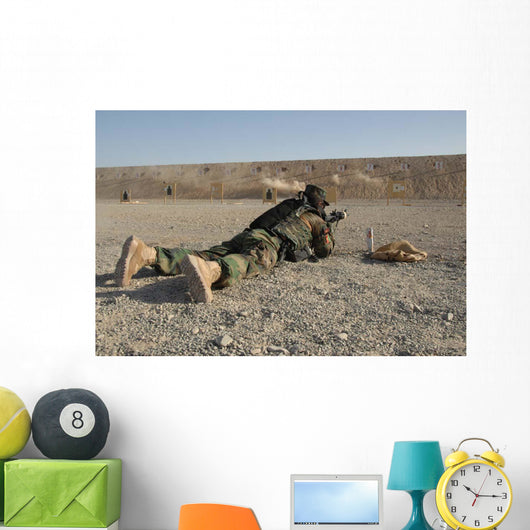 Afghan Commando Engages Training Wall Decal