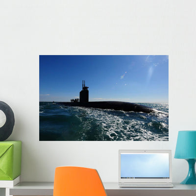 Attack Submarine Uss Scranton Wall Decal shown on a wall