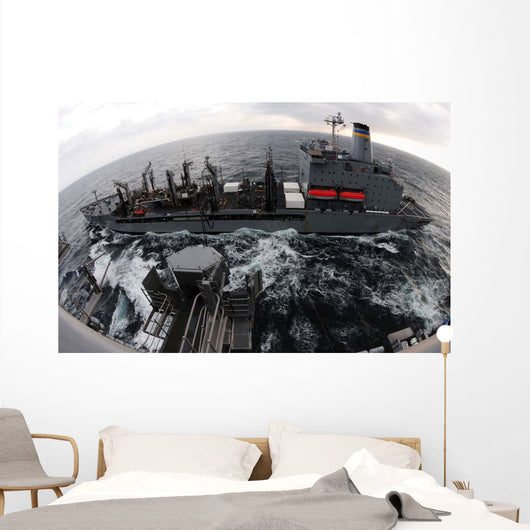 Replenishment Sea between Usns Wall Decal