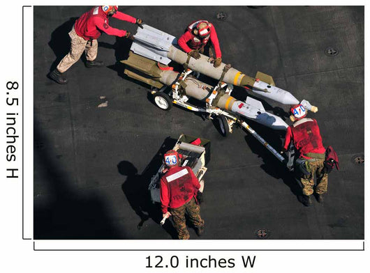Marines Push Pordnance into Wall Decal