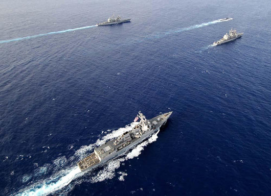 Aerial Naval Fleet Transiting Wall Decal