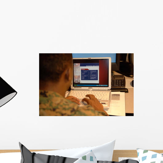 Officer Works Tablet Pc Wall Decal