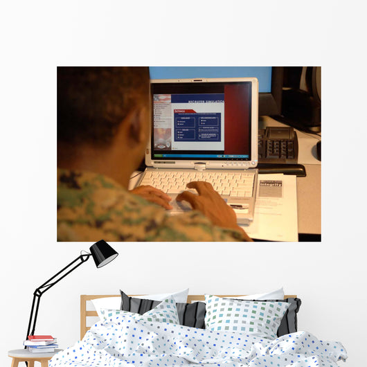 Officer Works Tablet Pc Wall Decal