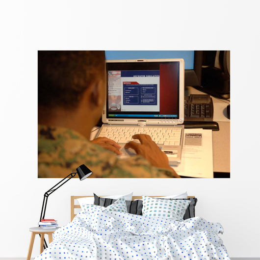 Officer Works Tablet Pc Wall Decal