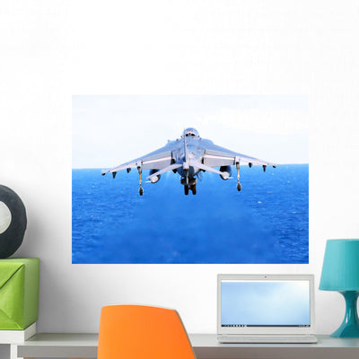 Av-8b Harrier Jet Launches Wall Decal shown on a wall
