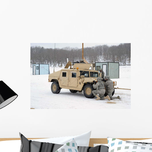 Us Soldiers Take Cover Wall Decal