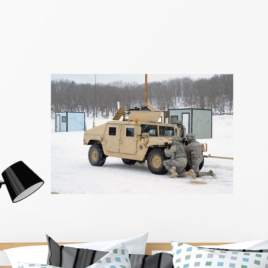 Us Soldiers Take Cover Wall Decal
