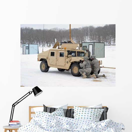 Us Soldiers Take Cover Wall Decal